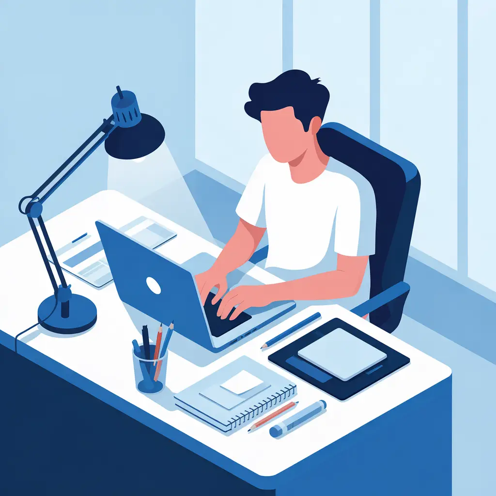 minimalist illustration of designer